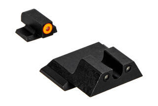 Night Fision Perfect Dot night sight set with square notch, orange front and black rear ring for the Smith & Wesson M&P.